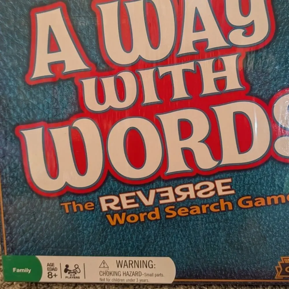 A Way With Words: The Reverse Word Search Game NEW & Sealed Very Very Game